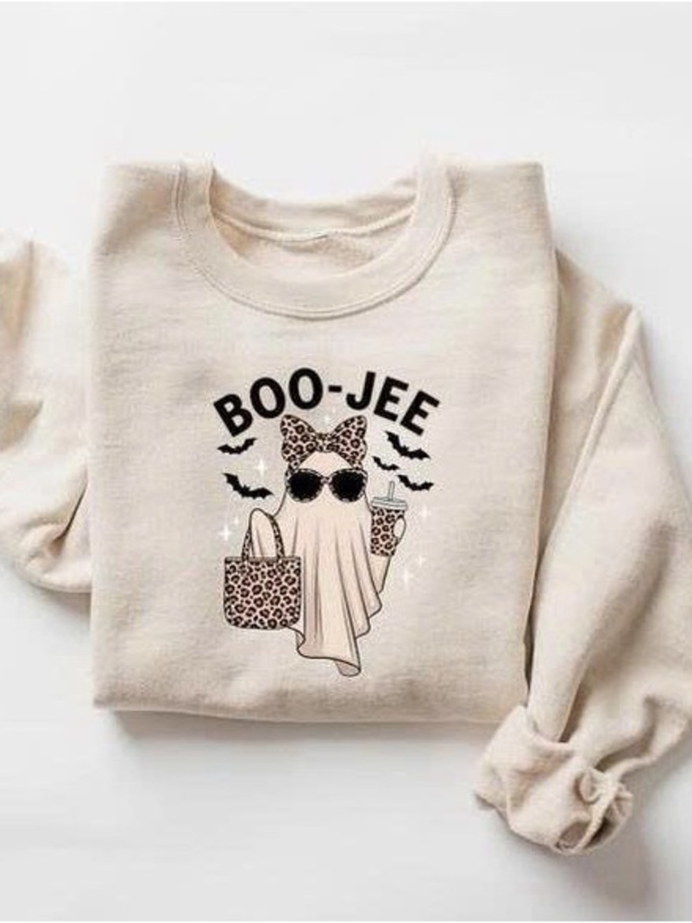 'Boo-Jee' Ghost Cat Graphic Sweatshirt